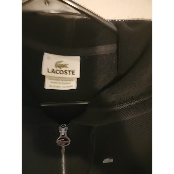 Lacoste Black Hoodie with 3/4 Sleeves  Zip Up Sz 42 Sz L - Picture 8 of 8